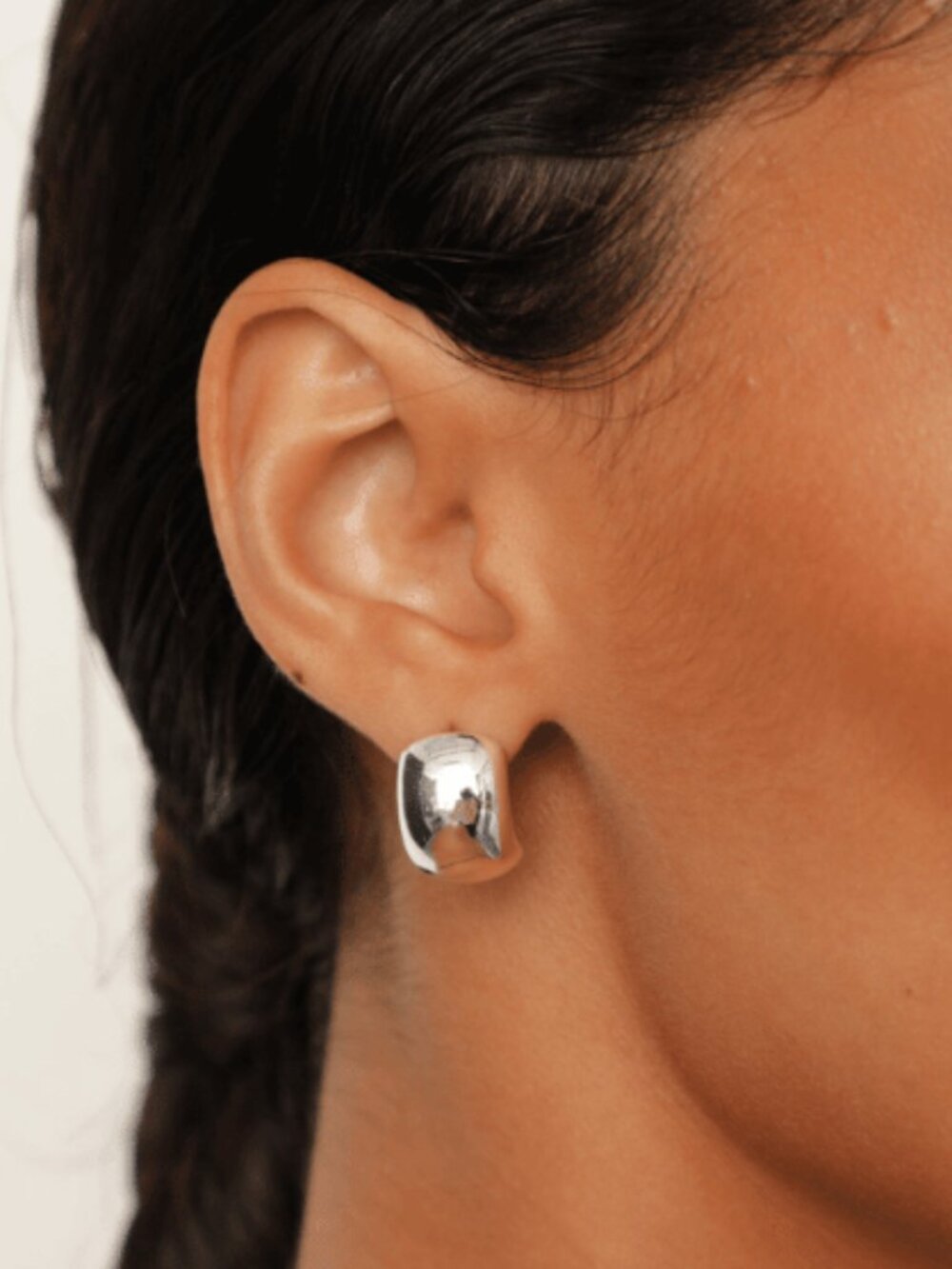 Heaven Mayhem Ky Hoop Smooth Earrings Silver
